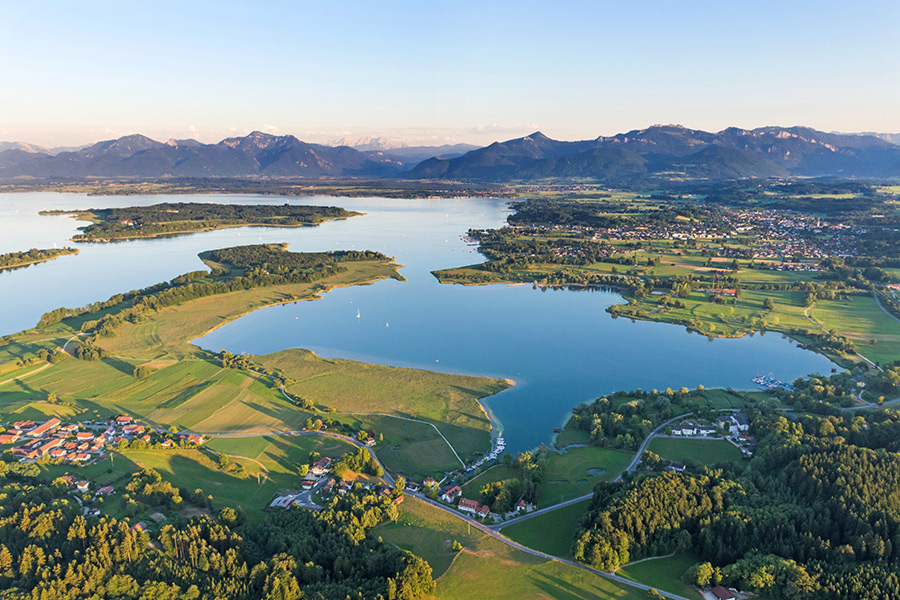 Luftaufnahme für Ihren Urlaub am Chiemsee Luftaufnahme für Ihren Urlaub am Chiemsee