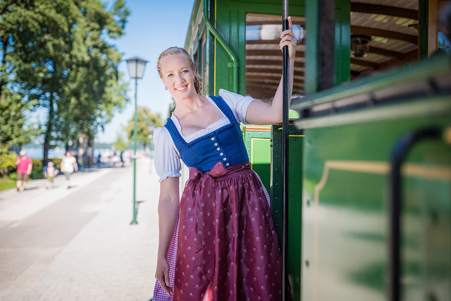 Anke Wöhrer in der Chiemsee-Bahn
