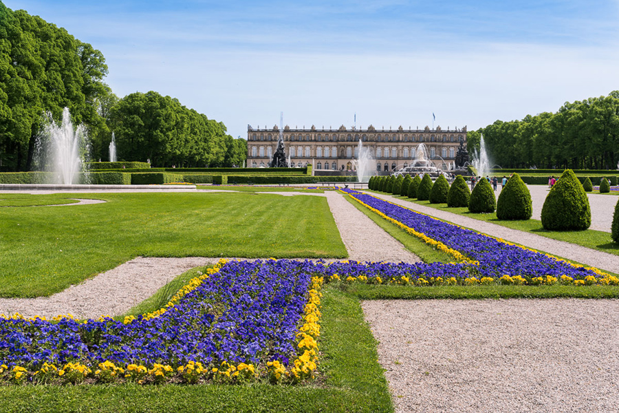 Herreninsel_Koenigsschloss_Herrenchiemsee Garten von Schloss Herrenchiemsee