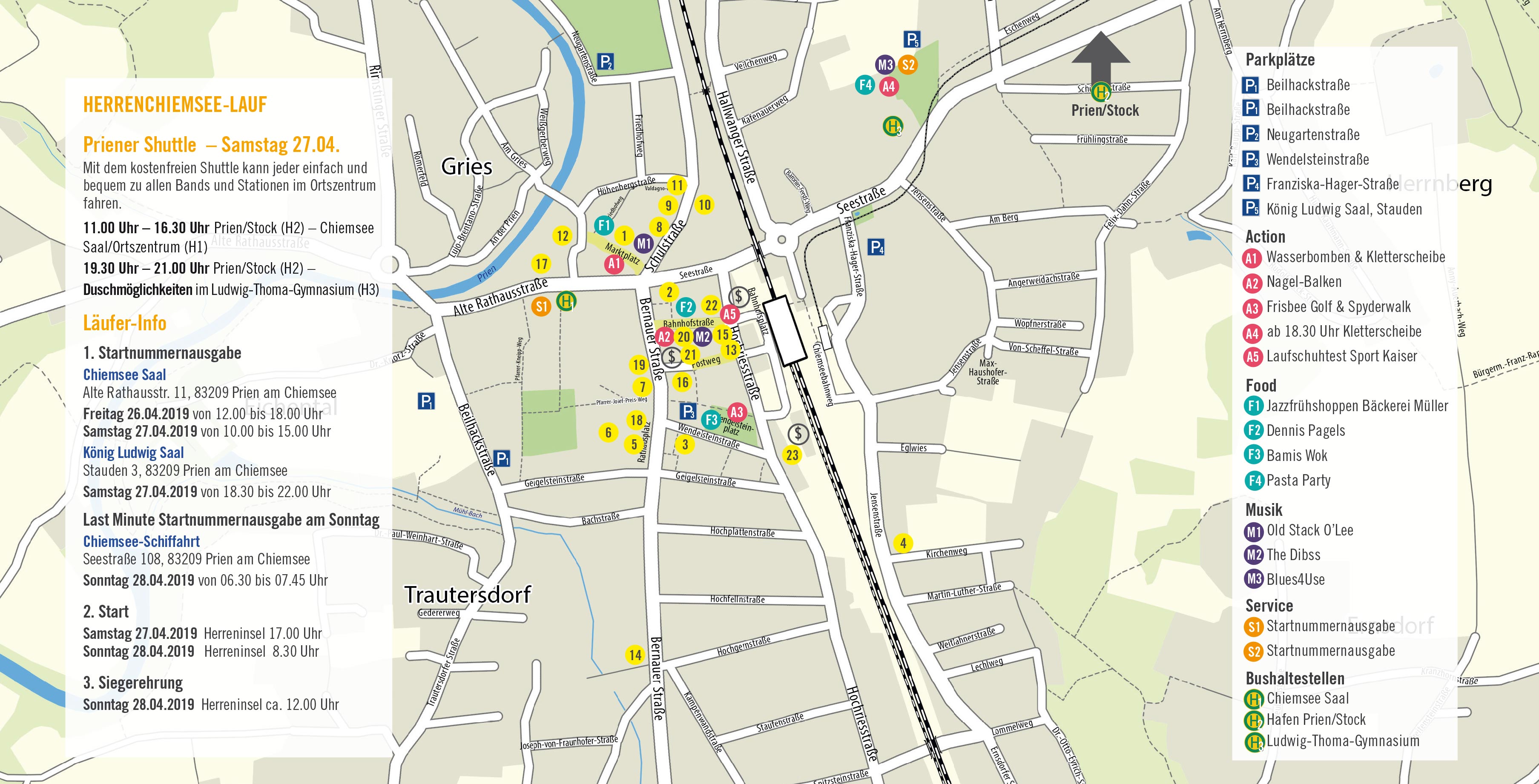 Karte-mit-Stationen-Herrenchiemsee-Lauf Stationen zum Herrenchiemsee Lauf